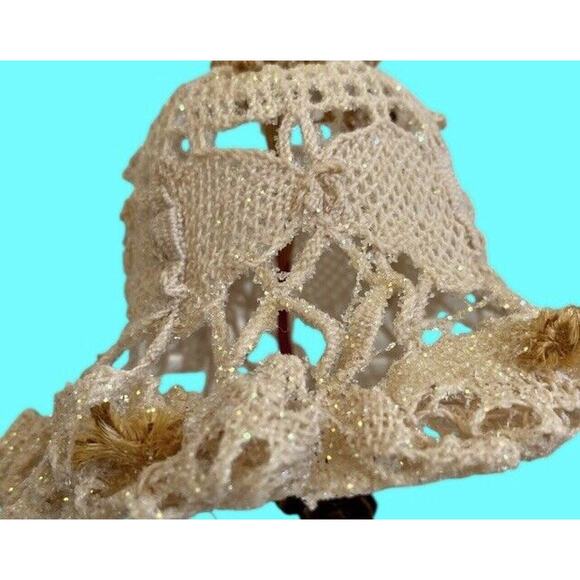 Vintage Handmade Starched Crochet Bell 2.5” Ornament From Kristi’s Gifts Texas - Picture 7 of 14